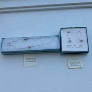 Touchstone Crystal Silver Jewelry Set